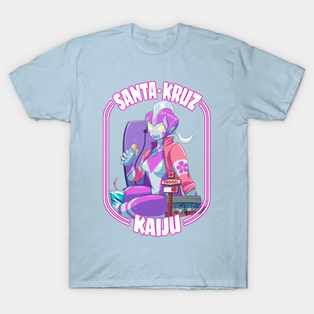 Sapphic Ultra Girl Kaiju T-Shirt by guncannongirl